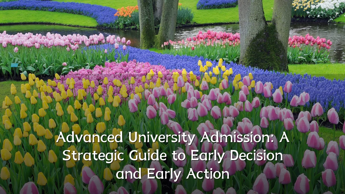 Advanced University Admission: A Strategic Guide to Early Decision and Early Action