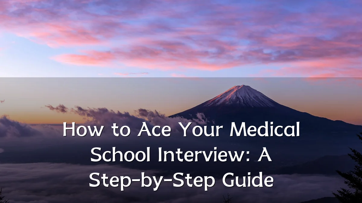 How to Ace Your Medical School Interview: A Step-by-Step Guide