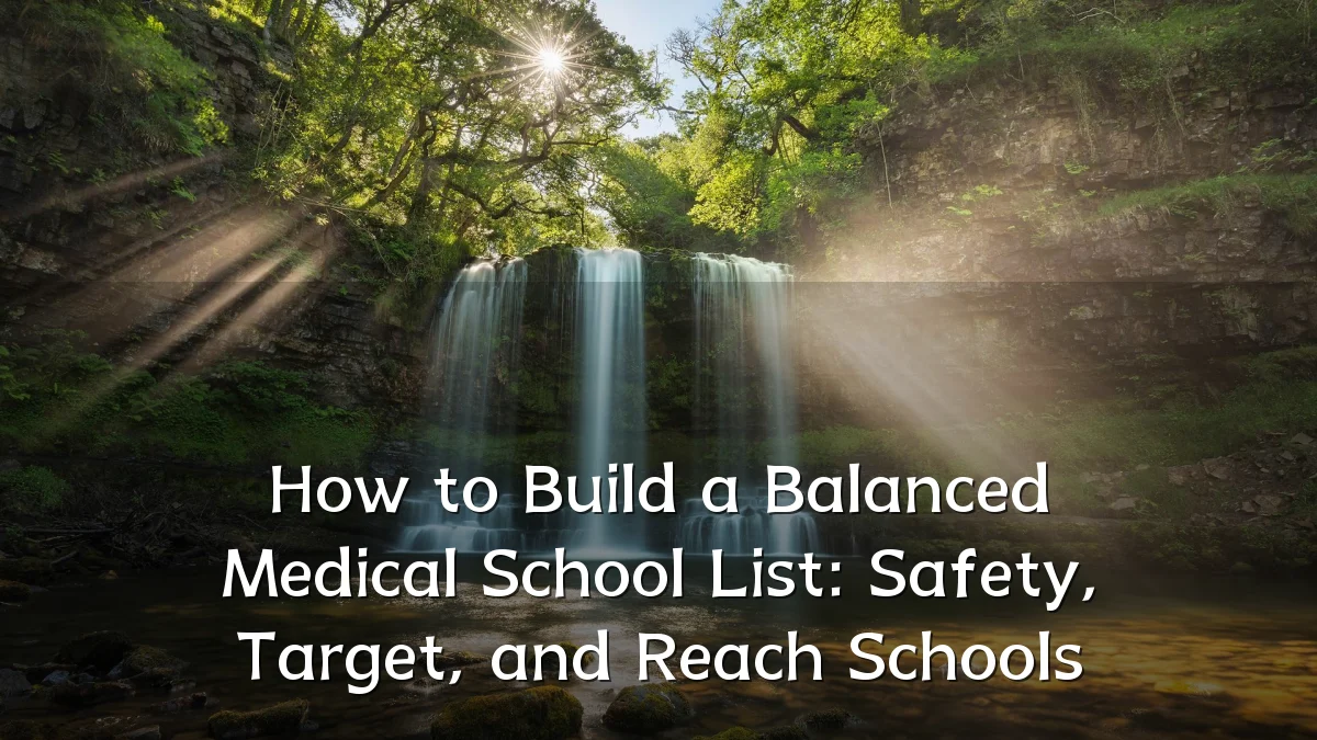 How to Build a Balanced Medical School List: Safety, Target, and Reach Schools