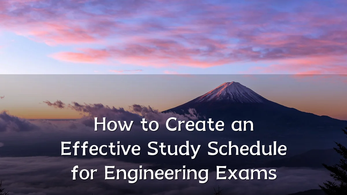 How to Create an Effective Study Schedule for Engineering Exams