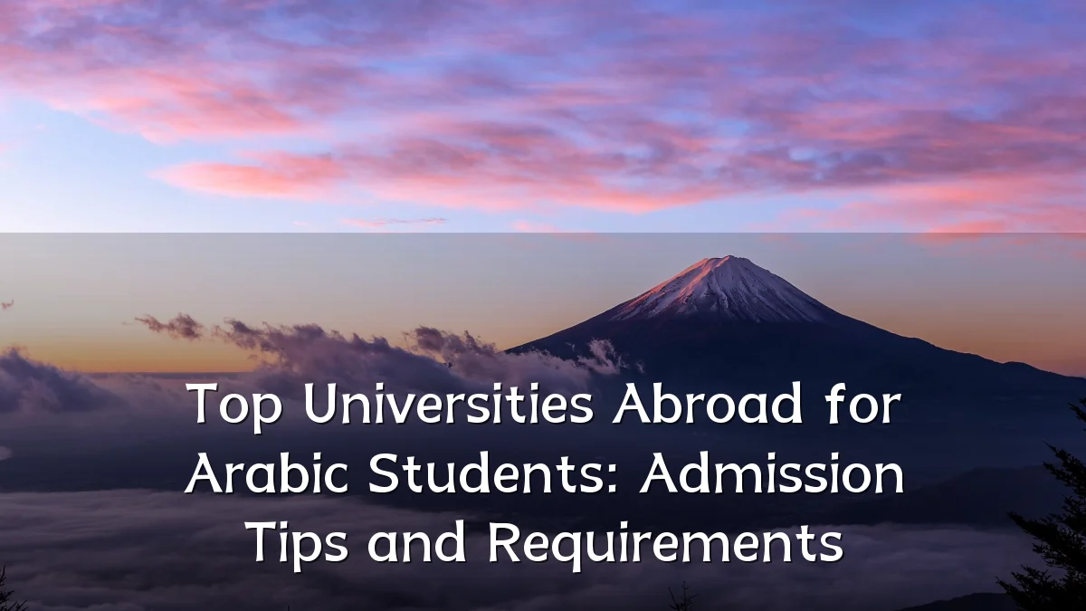 Top Universities Abroad for Arabic Students: Admission Tips and Requirements