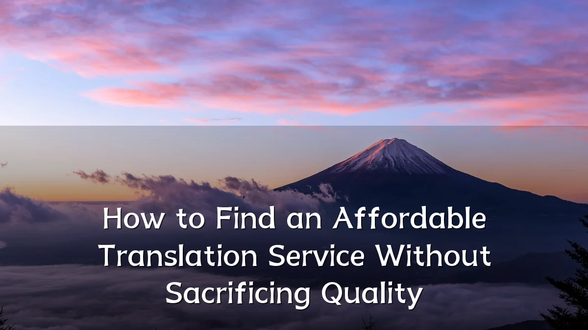 How to Find an Affordable Translation Service Without Sacrificing Quality