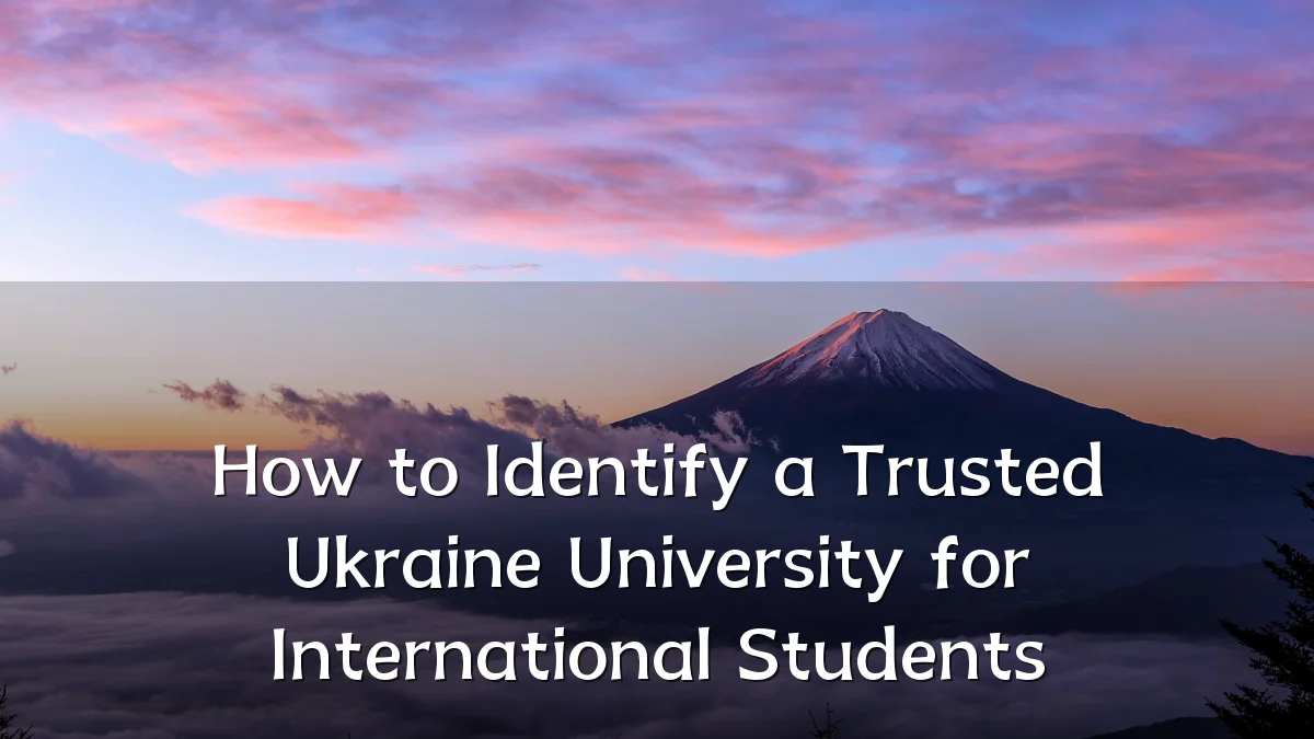 How to Identify a Trusted Ukraine University for International Students